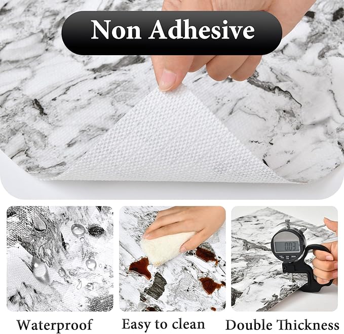 Drawer and Shelf Liner for Kitchen Cabinet: 12 in X 20 Ft Non Slip Waterproof - Image 3