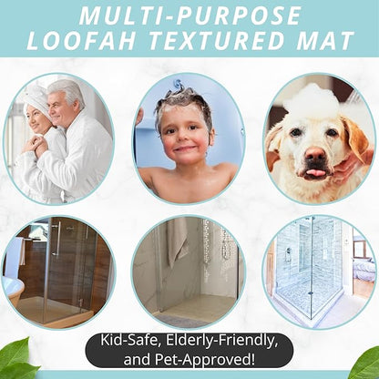Enkosi Loofah Non-Slip Shower Mat – Square Anti-Slip Bath Mat - Image 5