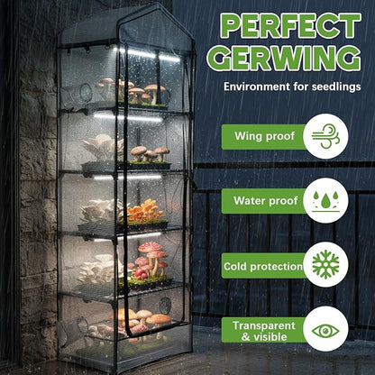 Windyun 5 Tier Extra Tall Mushroom Grow Tent Kit - Image 2