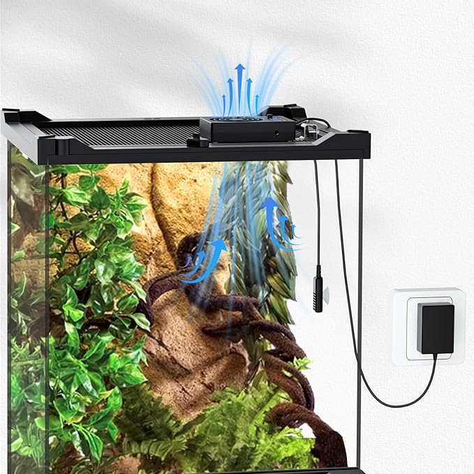 Reptile Humidity Control Fan for Terrariums, Quiet Airflow System for Tanks and - Image 7