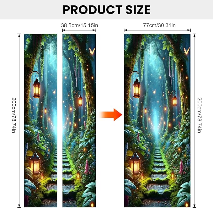 3D Door Stickers, Peel and Stick Vinyl Wallpaper ，Self-Adhesive Mural - Image 3