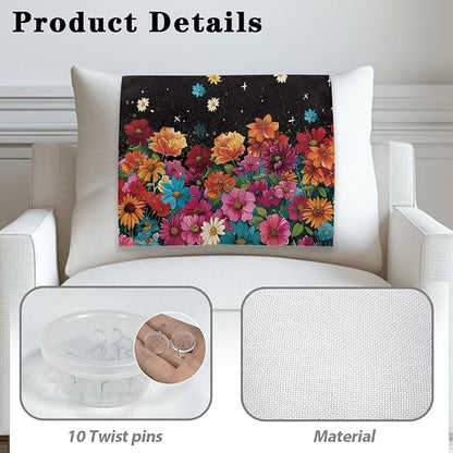 Hippie Flower Recliner Chair Cover Sofa Back Cover Washable Furniture Protector - Image 5