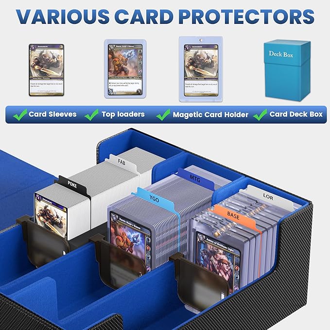 Card Storage Box For Trading Cards 1800+, Card Deck Box - Image 6
