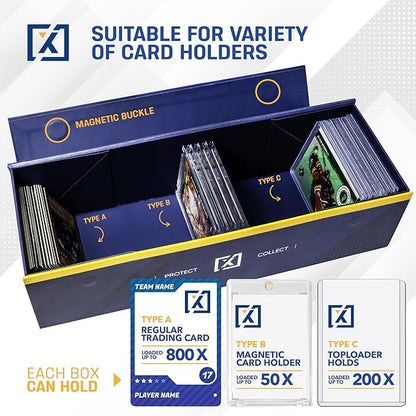 Easy Fold Trading Card Storage Box Magnetic Lid | Toploader Storage Box Fits - Image 3