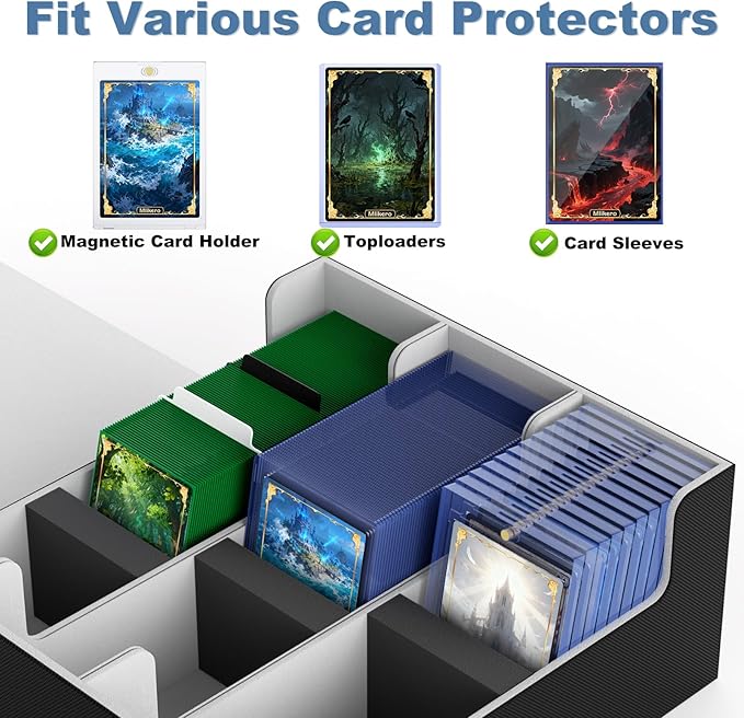 Mlikero Card Deck Case for Trading Cards 1800+, Trading Card Storage Box Fits - Image 2