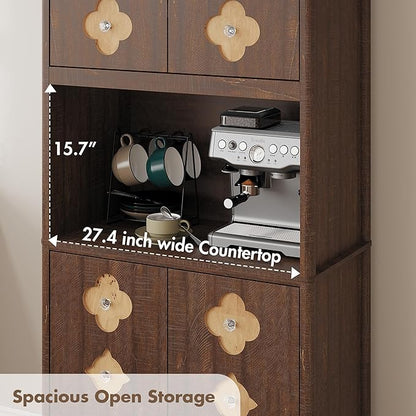 Garvee 72" Tall Pantry Cabinet, Kitchen Hutch Storage Cabinet - Image 5