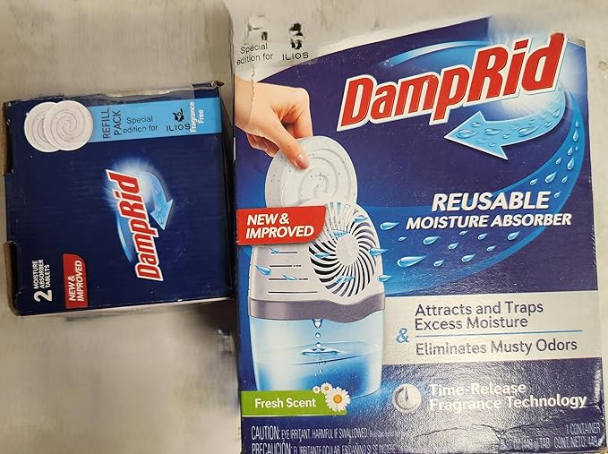 DampRid Drop Starter Kit with 1 Fresh Scent Moisture Absorbing Tab Odor - Image 3