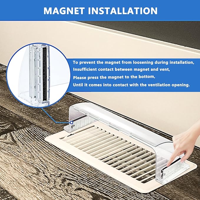 Air Vent Deflectors Adjustable Magnetic Heat and Vent Cover, 4 Pack… - Image 3