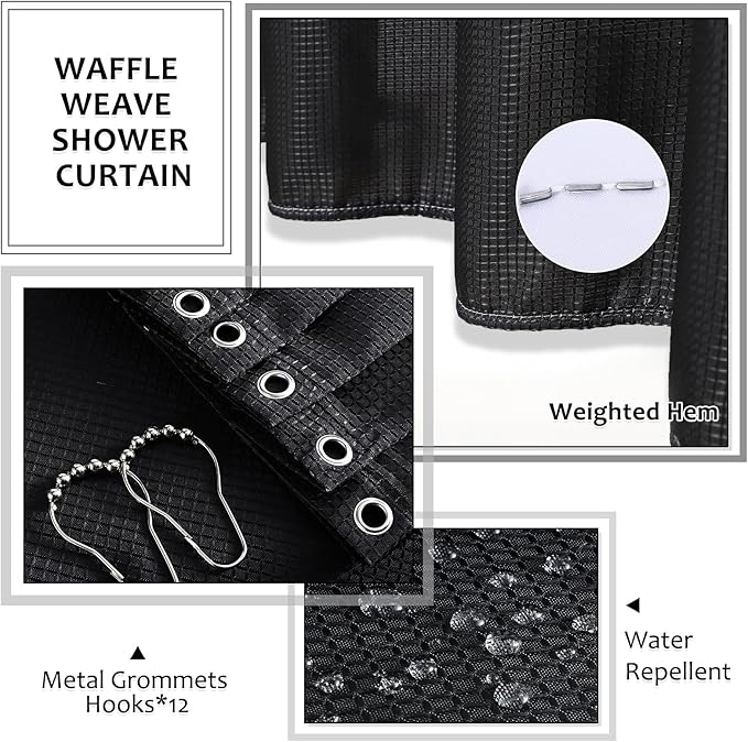 Resin Black Bathroom Sets, Bath Towel Set, Natural Loofah Sponge, Soap Dispenser - Image 4