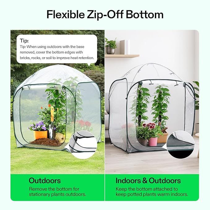 VIVOSUN 49x49x63-Inch Portable Walk-in Greenhouse, - Image 5