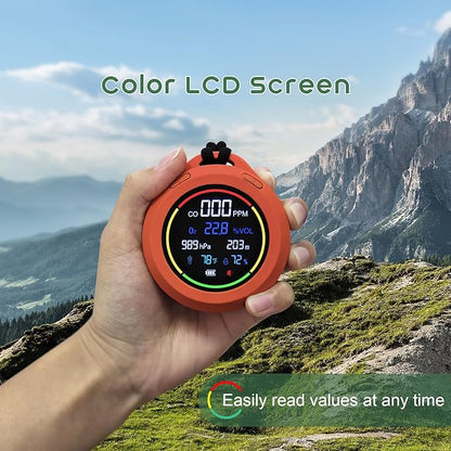 Oxygen Detector, SQECH 6-in-1 Air Oxygen Monitor Measures - Image 3