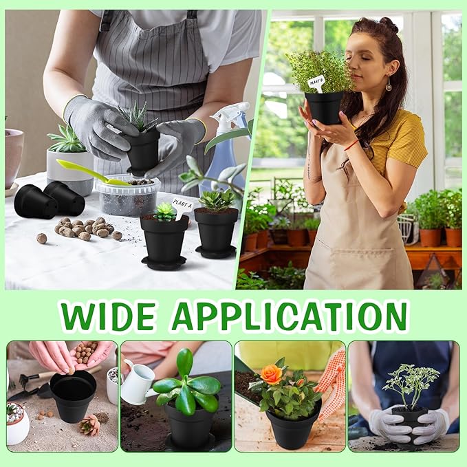 30 Pcs Plant Nursery Pots with Humidity Dome 2.95'' Small Plant Pots Plastic - Image 5