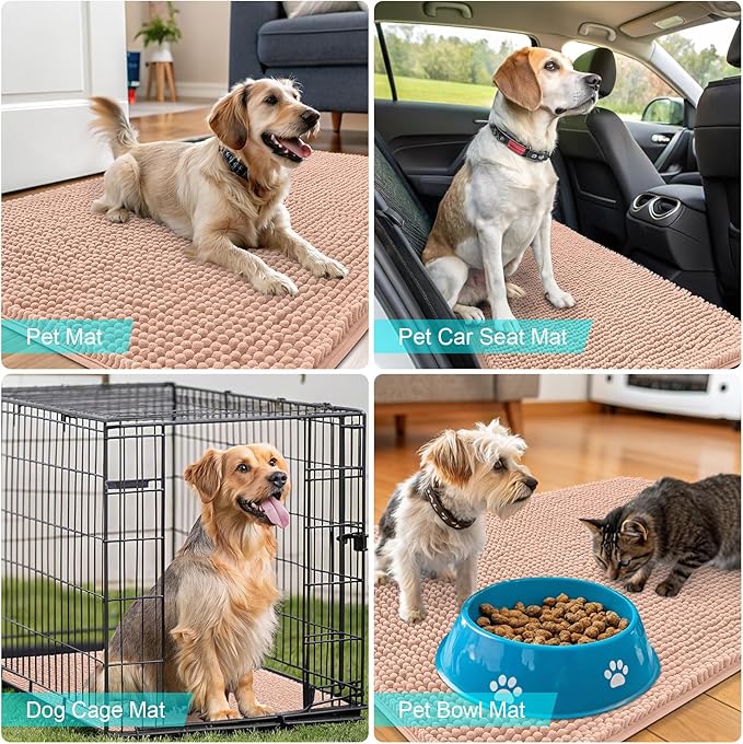 OLANLY Dog Door Mat for Muddy Paws 70x24, Absorbs Moisture and Dirt, Absorbent - Image 7