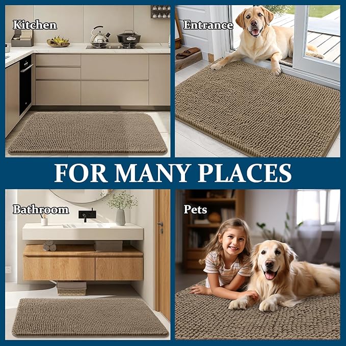 OLANLY Dog Door Mat for Muddy Paws 32x20, Absorbs Moisture and Dirt, Absorbent - Image 8