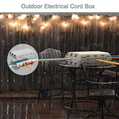 Outdoor Waterproof Electrical Box, 2 Pack Large Extension Cord Cover Protector - Image 8