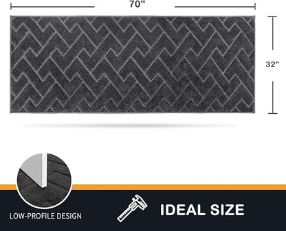 PURRUGS Dirt Trapping Door Mat 32" x 70", Non-Slip Machine Washable Entry Rug - Image 2