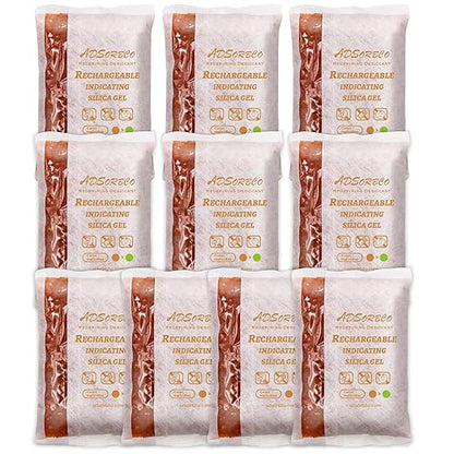 Adsorbco Rechargeable Desiccant, Indicating Silica Gel Packets, Moisture by Unknown