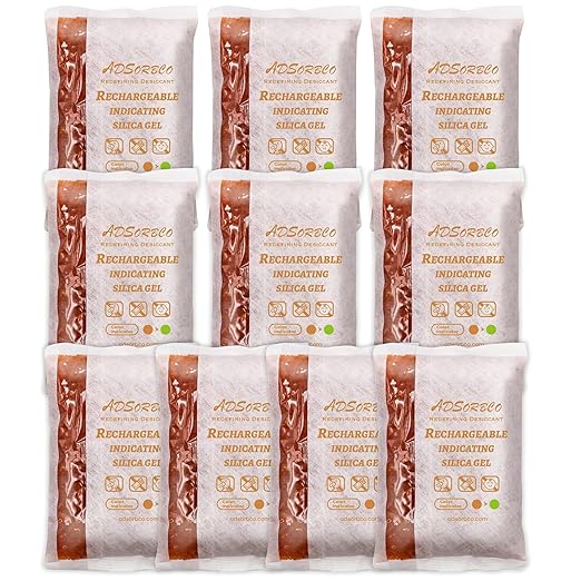 Adsorbco Rechargeable Desiccant, Indicating Silica Gel Packets, Moisture by Unknown