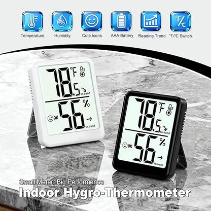 Room Thermometer Indoor Hygrometer Humidity Meter Gauge Digital Temperature and - Image 3