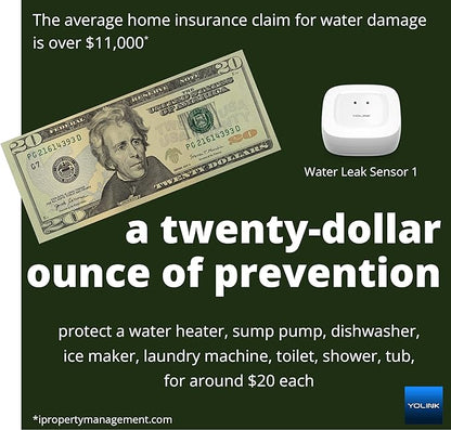 YoLink Water Leak Detection Starter Kit, w/SpeakerHub Audio/Talking Hub & Water - Image 4