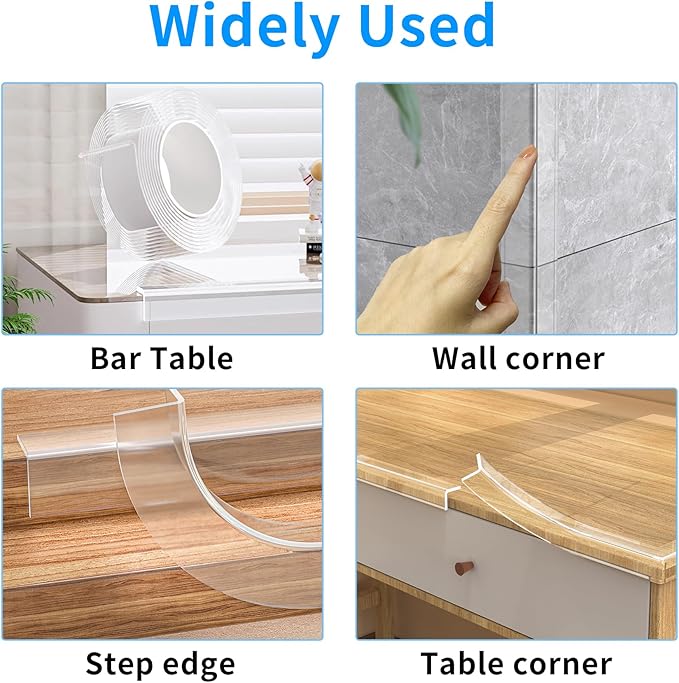 0.8 in x 13.12 FT, Edge Corner Protector Baby Proofing, Soft Clear Furniture - Image 6