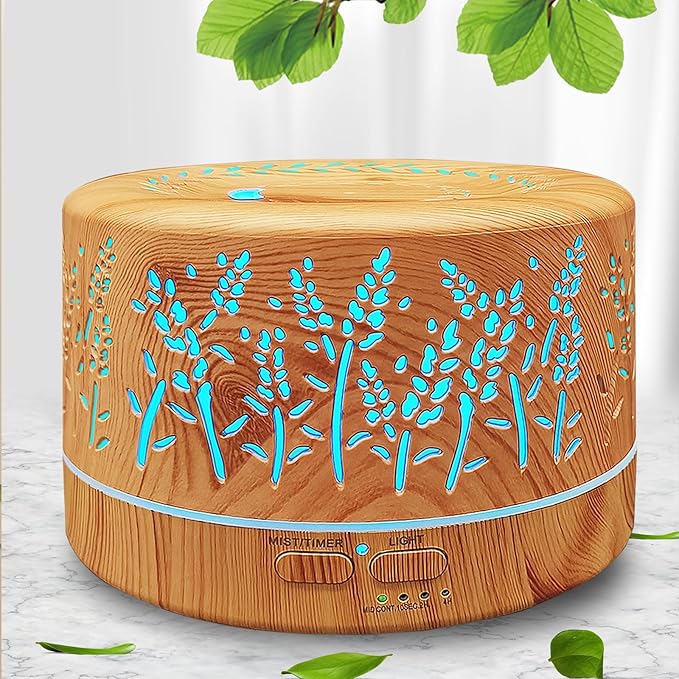 Diffusers for Essential Oils Large Room, 600ml Essential Oil Diffusers for Home by Roonbo