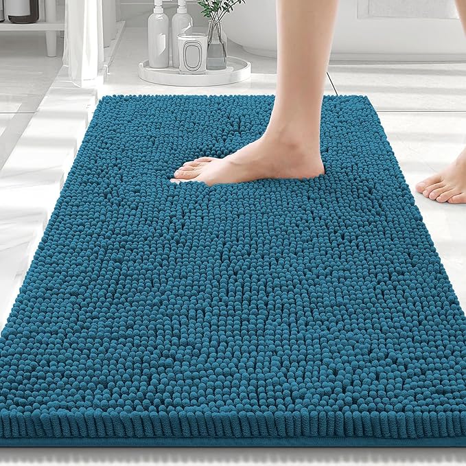 Smiry Luxury Chenille Bathroom Rugs 30x20, Extra Soft and Absorbent Shaggy Bath by Smiry