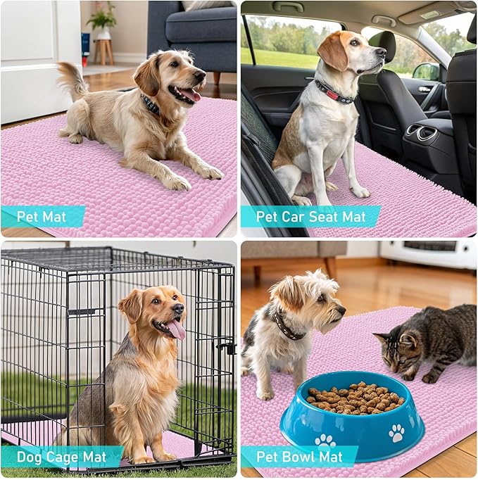 OLANLY Dog Door Mat for Muddy Paws 59x35, Absorbs Moisture and Dirt, Absorbent - Image 7