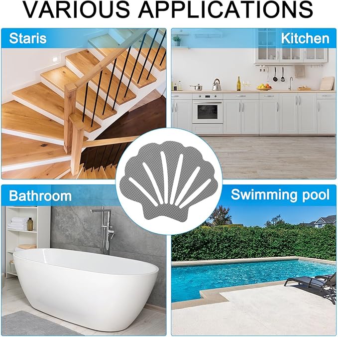 PATIKIL 12 Pcs Non Slip Bathtub Stickers, Anti Slip Shower Stickers Bathroom - Image 5