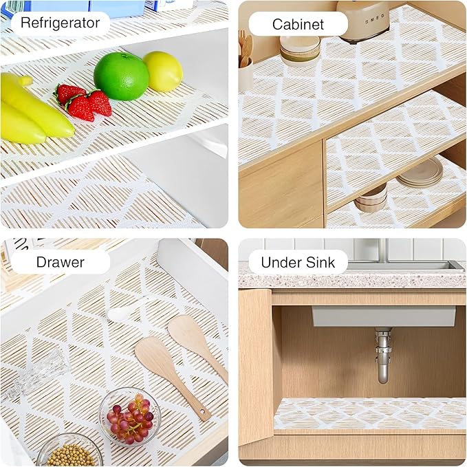 Drawer and Shelf Liner for Kitchen Cabinet, Non-Adhesive Cabinet Liner 24in x - Image 8