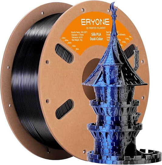 ERYONE Silk Dual Color PLA Filament 3D Printer 1.75mm +/- 0.03mm, Bicolor by ERYONE