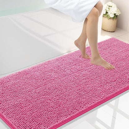 Smiry Luxury Chenille Bathroom Rugs 59x24, Extra Soft and Absorbent Shaggy Bath by Smiry