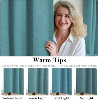 H.VERSAILTEX Linen Blackout Curtains 72 Inches Long 100% Absolutely Blackout - Image 5