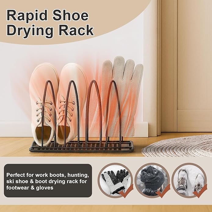 Enhon Metal Shoe Drying Rack, and Glove Dryer Rack - Image 4