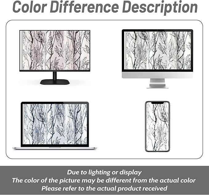 DriftAway Linen Printed Blackout Curtains Tree Branch Pattern Double Layer 84 - Image 9