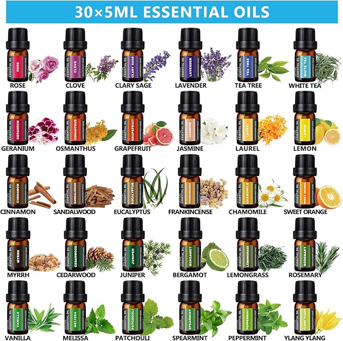 SACATR Aroma Diffiser with Essential Oils Set, 550 ML Essential Oil Diffuser - Image 2