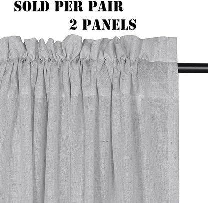 H.VERSAILTEX Light Filtering Linen Textured Curtains - Image 2
