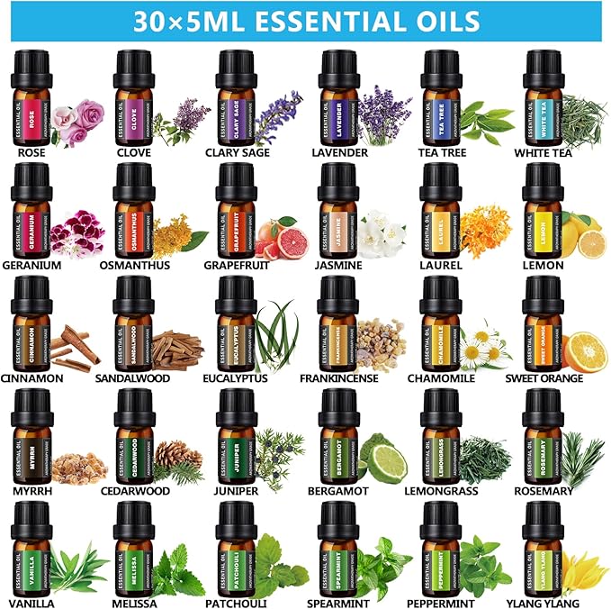 550 ML Aroma Diffiser with Essential Oils Set, Essential Oil Diffuser with - Image 2