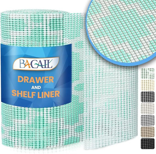 BAGAIL Drawer and Shelf Liner, 17.5 in X 10 Ft Non-Adhesive Shelf Liners by BAGAILBASICS