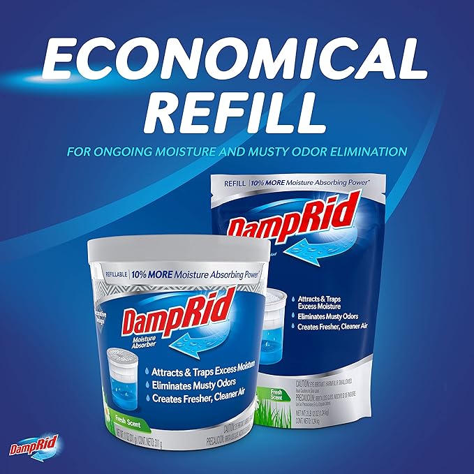 DampRid Refill Bag, 44 oz, Long-Lasting, Eliminates Musty Odors and Creates - Image 2