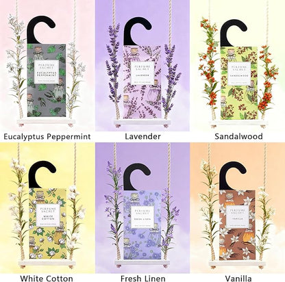 ROSE COTTAGE Large 12 Packs Sandalwood Hanging Closet Deodorizer Air Freshener - Image 4