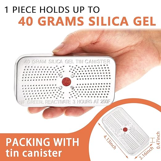 Patelai 3 Pieces 40 Gram Silica Gel Dehumidifier Desiccant Silica Gel Canister - Image 2