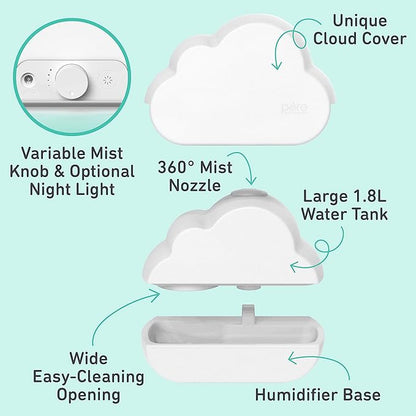 Pure Enrichment PureBaby Cloud Ultrasonic Cool Mist Humidifier Quiet Variable - Image 4