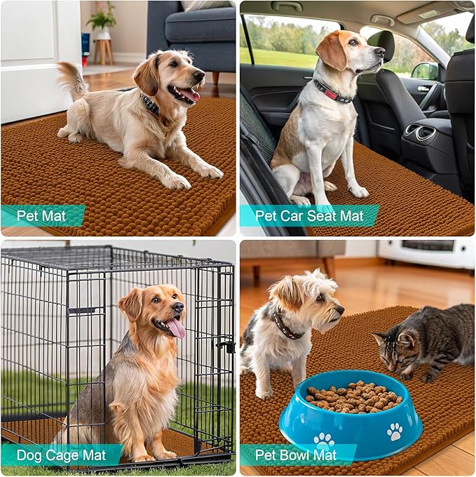 OLANLY Dog Door Mat for Muddy Paws 32x20, Absorbs Moisture and Dirt, Absorbent - Image 7