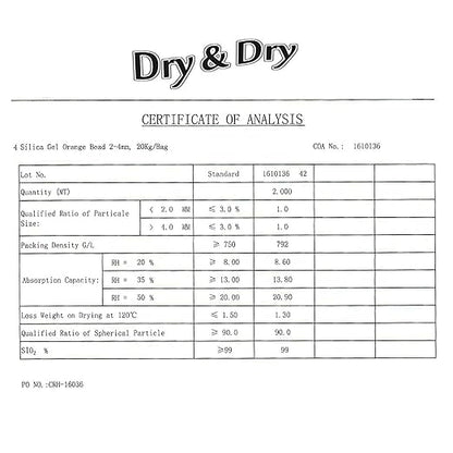 Dry & Dry Premium Orange Indicating Silica Gel Desiccant Beads - Image 8