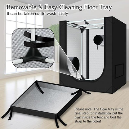 zazzy Grow Tent 18"x30"x36" Hydroponic Heavy Duty Dark Room Reflective Mylar - Image 6