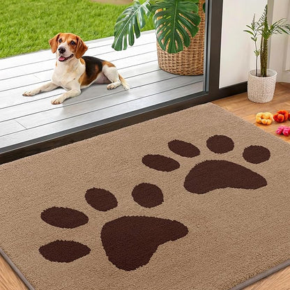 Smiry Dog Door Mat for Muddy Paws, Absorbs Moisture and Dirt, Low-Profile by Smiry
