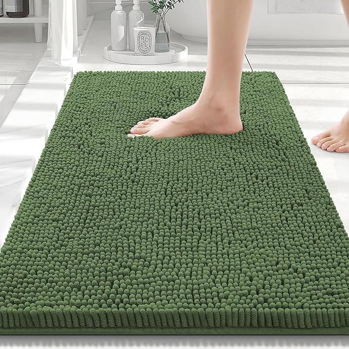 Smiry Luxury Chenille Bathroom Rugs 30x20, Extra Soft and Absorbent Shaggy Bath by Smiry