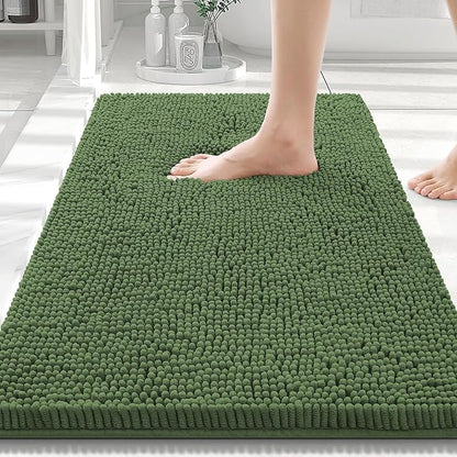Smiry Luxury Chenille Bathroom Rugs 30x20, Extra Soft and Absorbent Shaggy Bath by Smiry