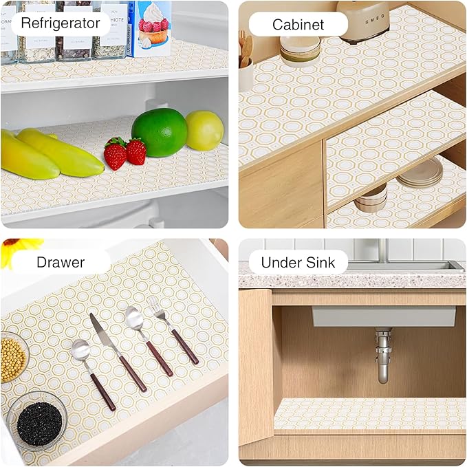 Drawer and Shelf Liner for Kitchen Cabinet, Non-Adhesive Cabinet Liner 18in x - Image 8